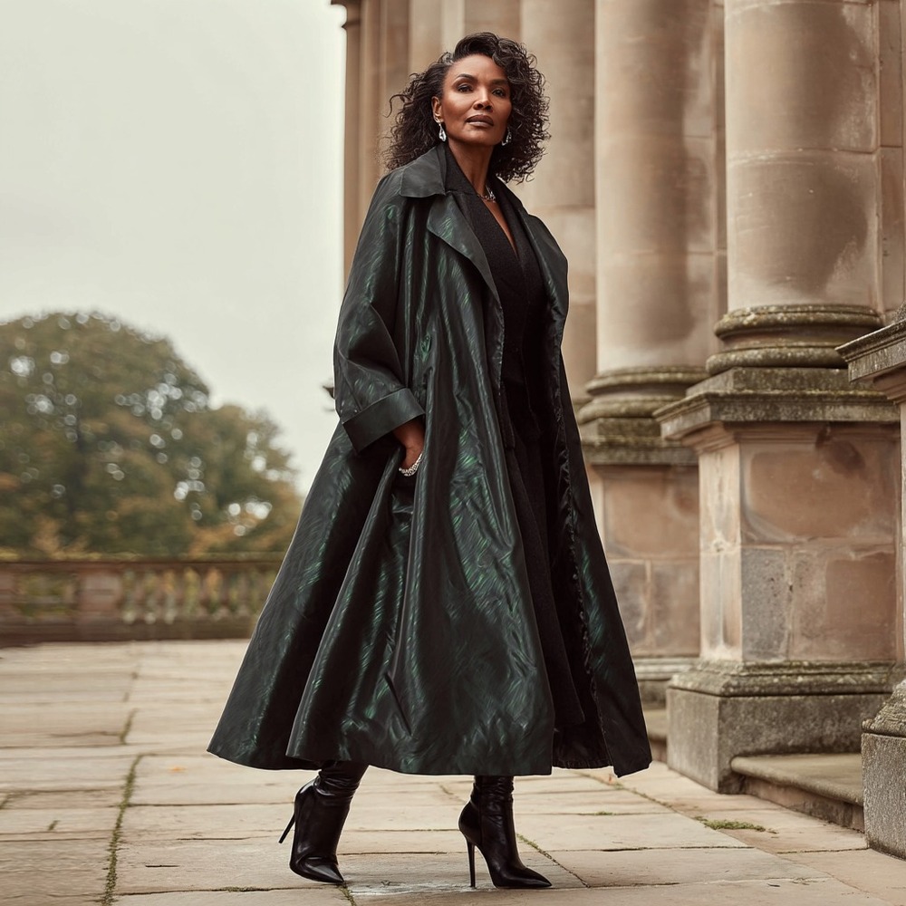 Mulberry Dark Green Women's Trench Coat